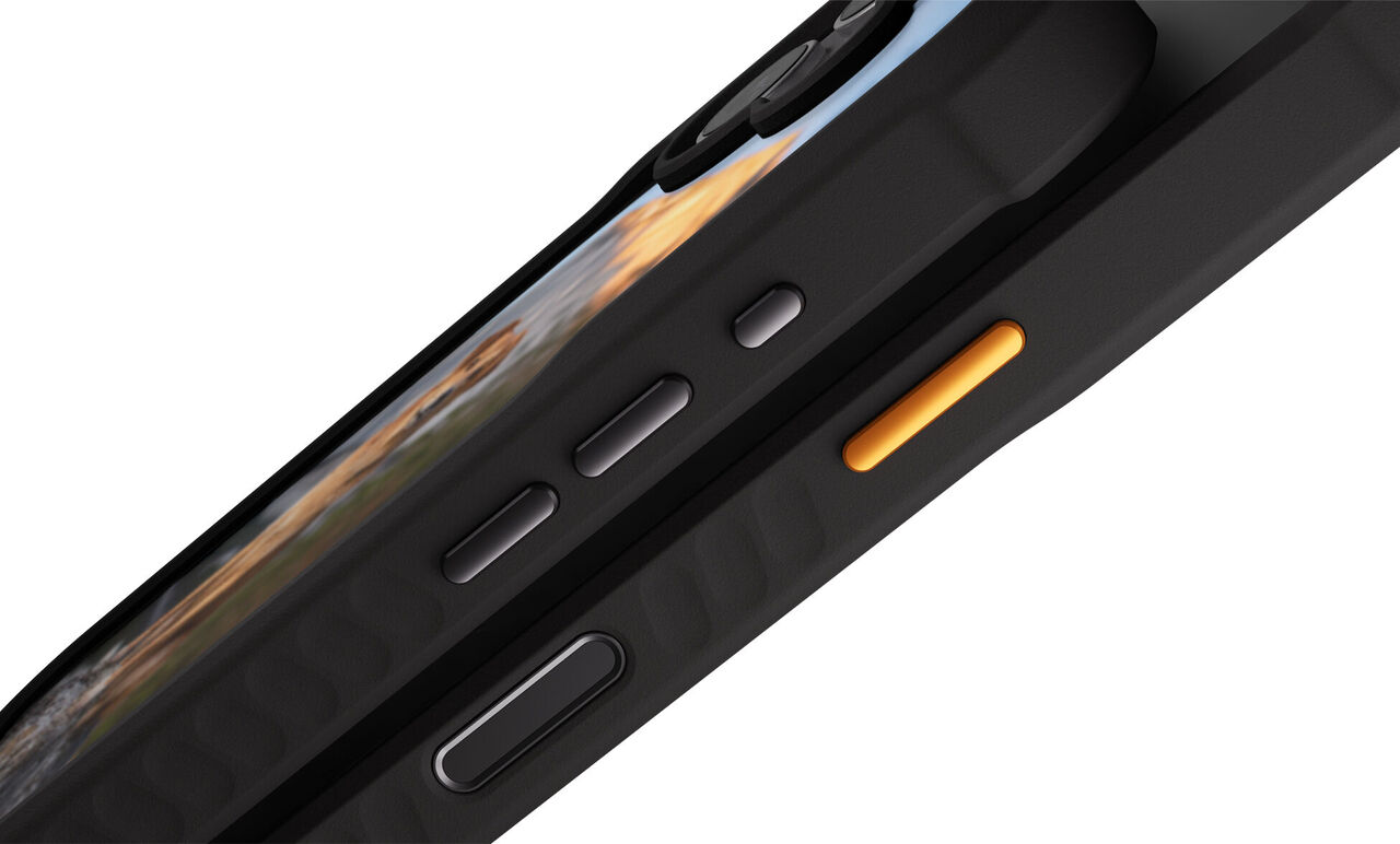 Lateral de la funda de móvil personalizada con fotos Nivocase Max.