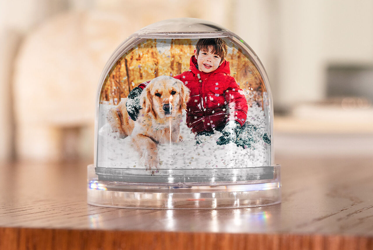 Bola de nieve con foto